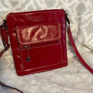 Giani Bernini Red Leather Crossbody
